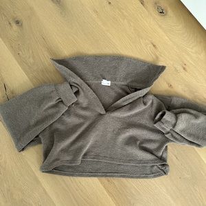 brown long sleeve top
